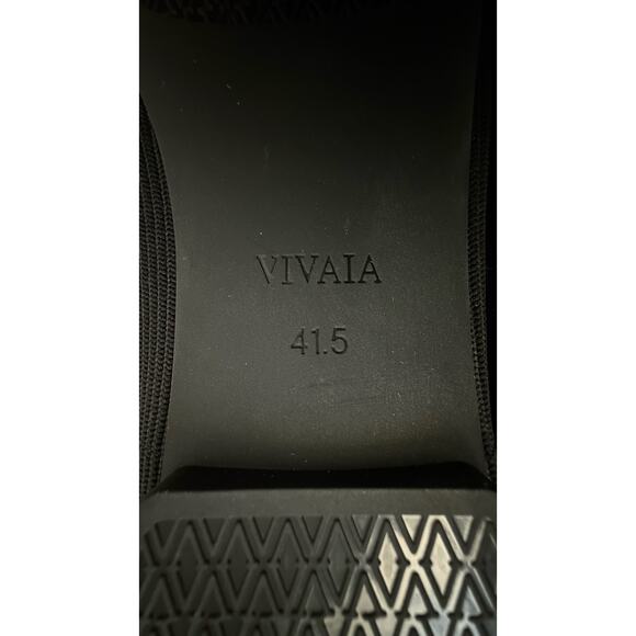 Vivaia Margot Square Toe V Cut Flats Women's 41.5 (US 10) Black Knit EXCELLENT - Picture 13 of 14